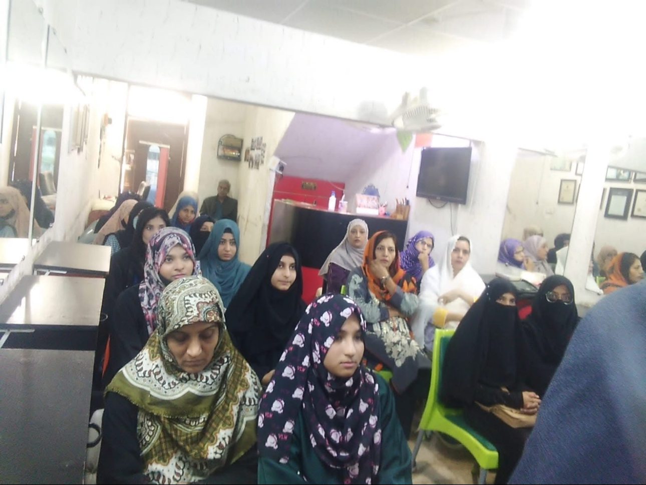 ERF volunteers delivering support to women beneficiaries